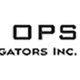 A black and white picture of the ops gators logo.