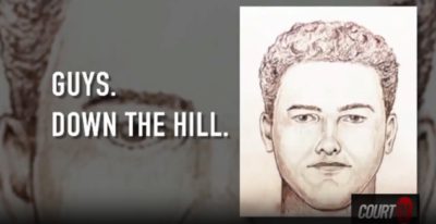 A drawing of an man with a mustache and beard.